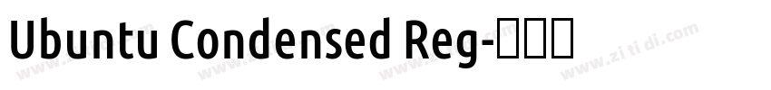 Ubuntu Condensed Reg字体转换